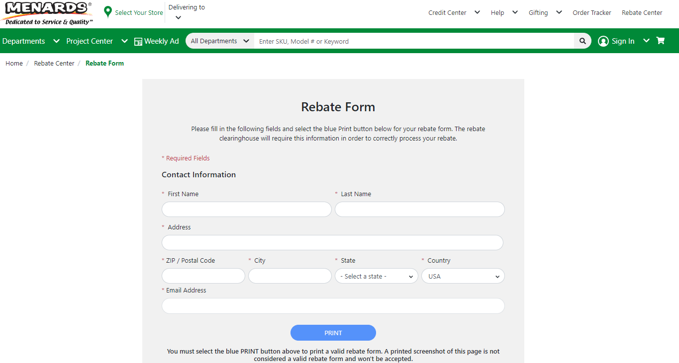 How To Get Menards Rebate From Online Order Menards Rebate Form 2023